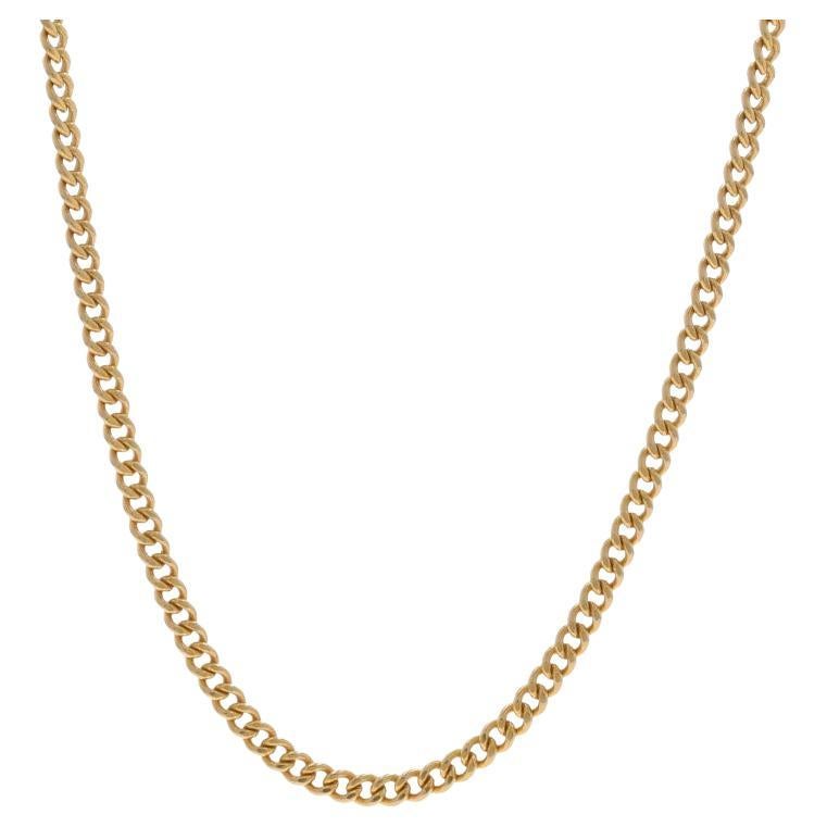 Collana a catena in oro giallo 24 3/4" - 14k in vendita