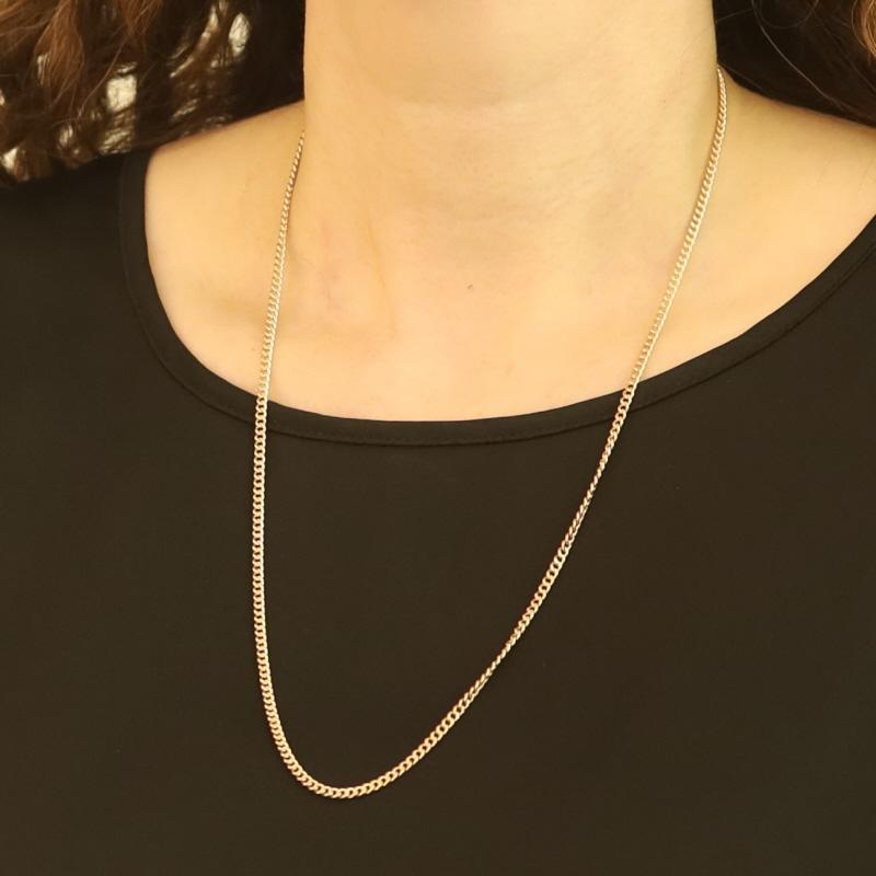 Collier de chaîne en or jaune 25