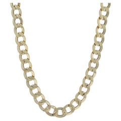 Collana unisex con catena a cordoncino in oro giallo da 22" - 10k