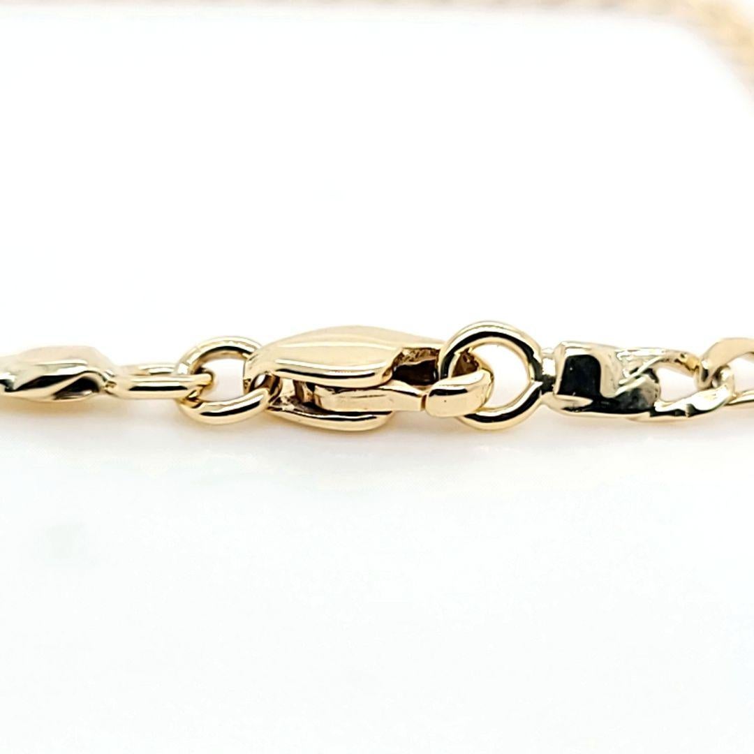 Bracelet en or jaune à maillons courts Unisexe en vente