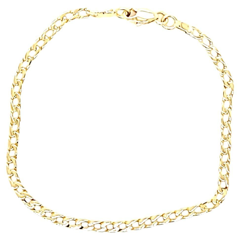 Yellow Gold Curb Link Bracelet For Sale