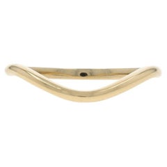 Yellow Gold Curved Enhancer Wedding Band - 14k Guard Ring