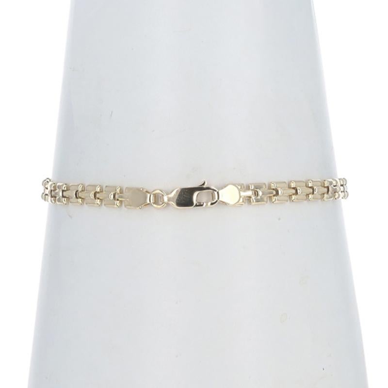 da uomo o donna Bracciale a barra d'identificazione curva in oro giallo 7