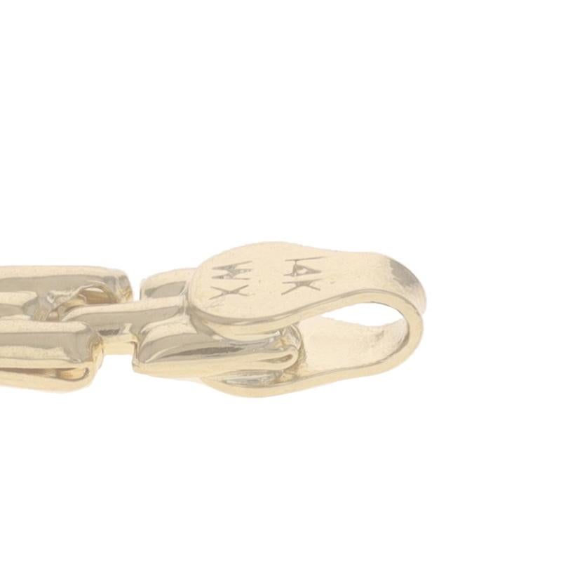 Bracciale a barra d'identificazione curva in oro giallo 7