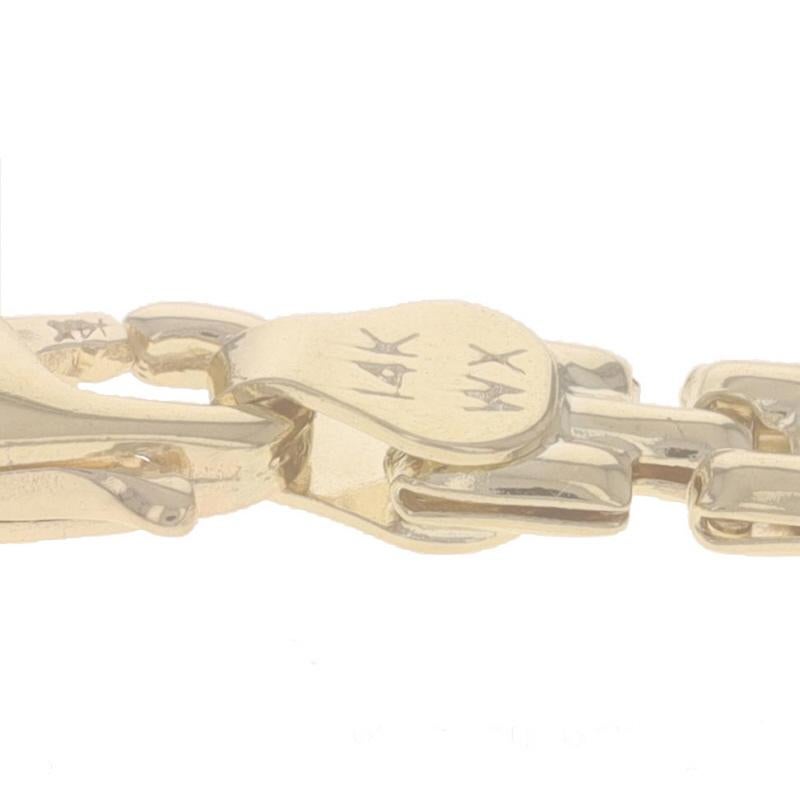 Bracciale a barra d'identificazione curva in oro giallo 7