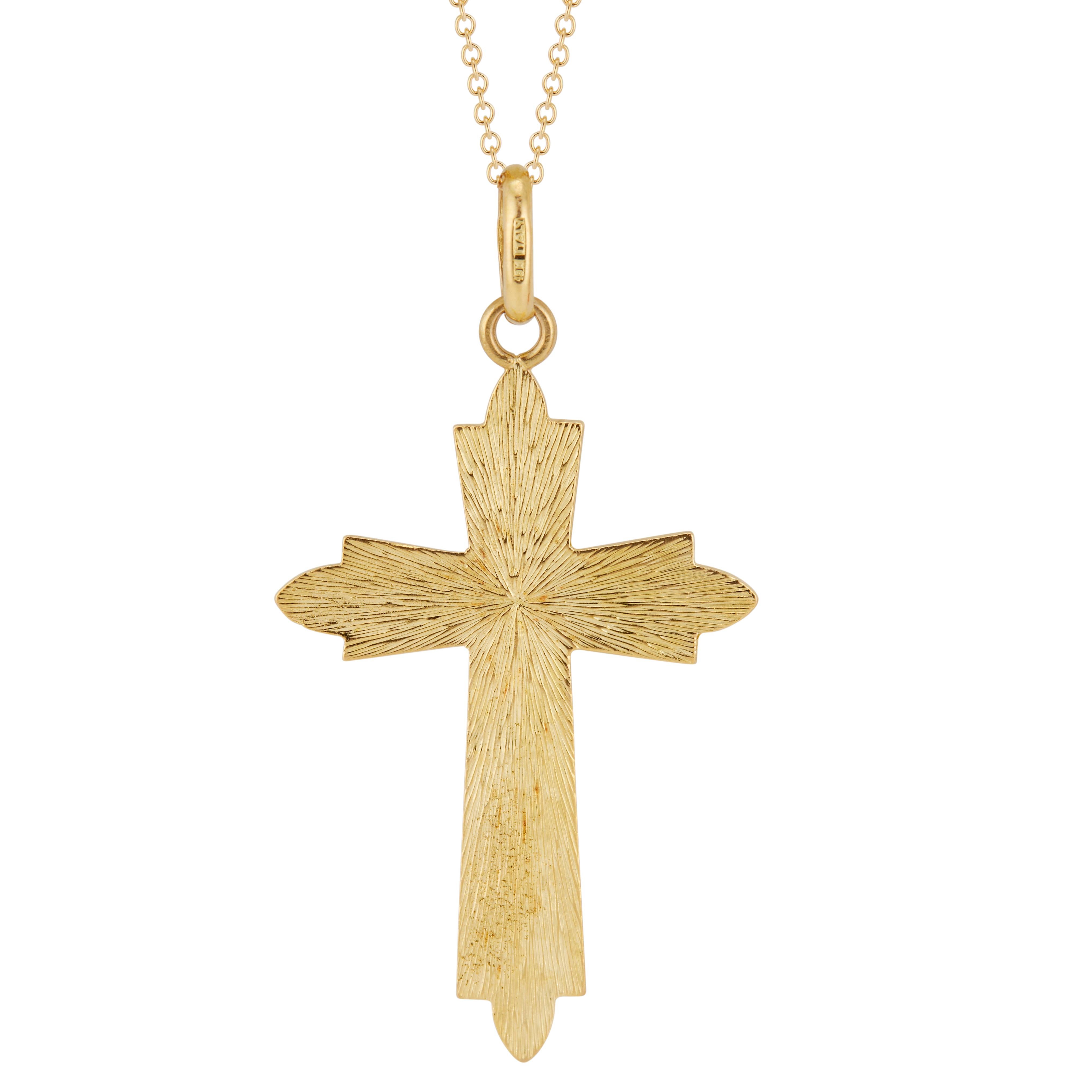 custom gold cross pendant
