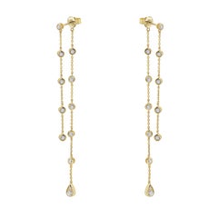 Yellow Gold Dangle Diamond by The Yard Earrings
