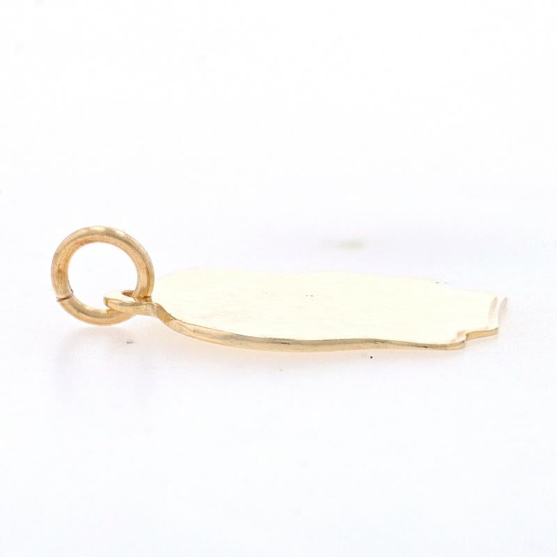 Yellow Gold Daughter's Silhouette Engravable Charm 14k Little Girl Mom's Pendant In Good Condition For Sale In Greensboro, NC