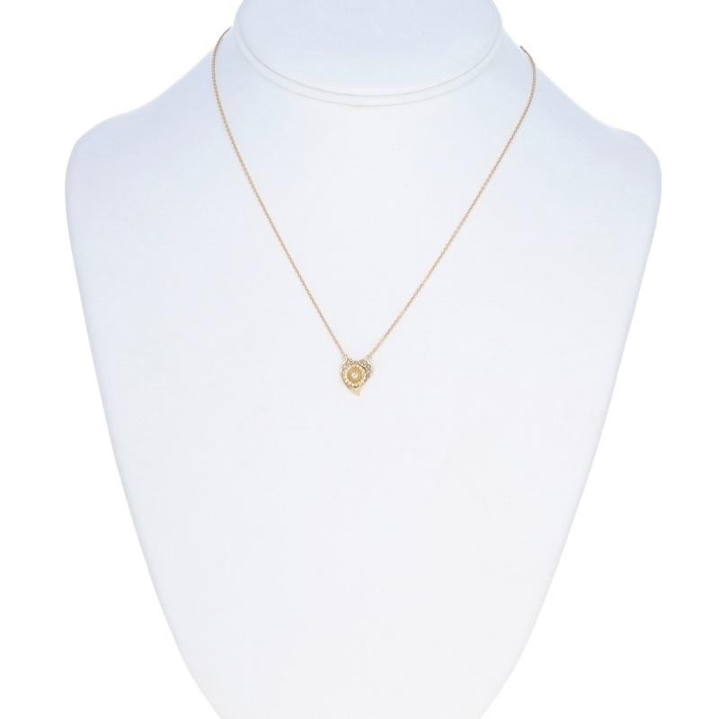 Collier Edwardien en Or Jaune et Perle Dia 15 3/4