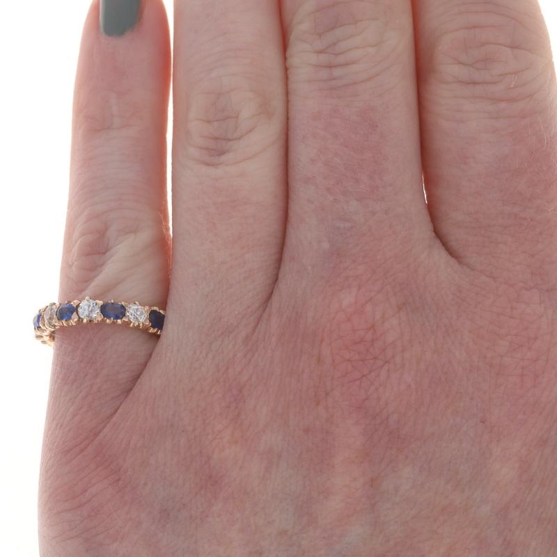 Anello in oro giallo Dia Sapp Edwardian Band 14k Old Mine 2.77ctw Antique Wed Ring 4 1/4 In condizioni ottime in vendita a Greensboro, NC