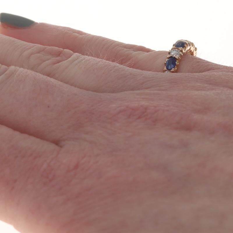 Anello in oro giallo Dia Sapp Edwardian Band 14k Old Mine 2.77ctw Antique Wed Ring 4 1/4 in vendita 1