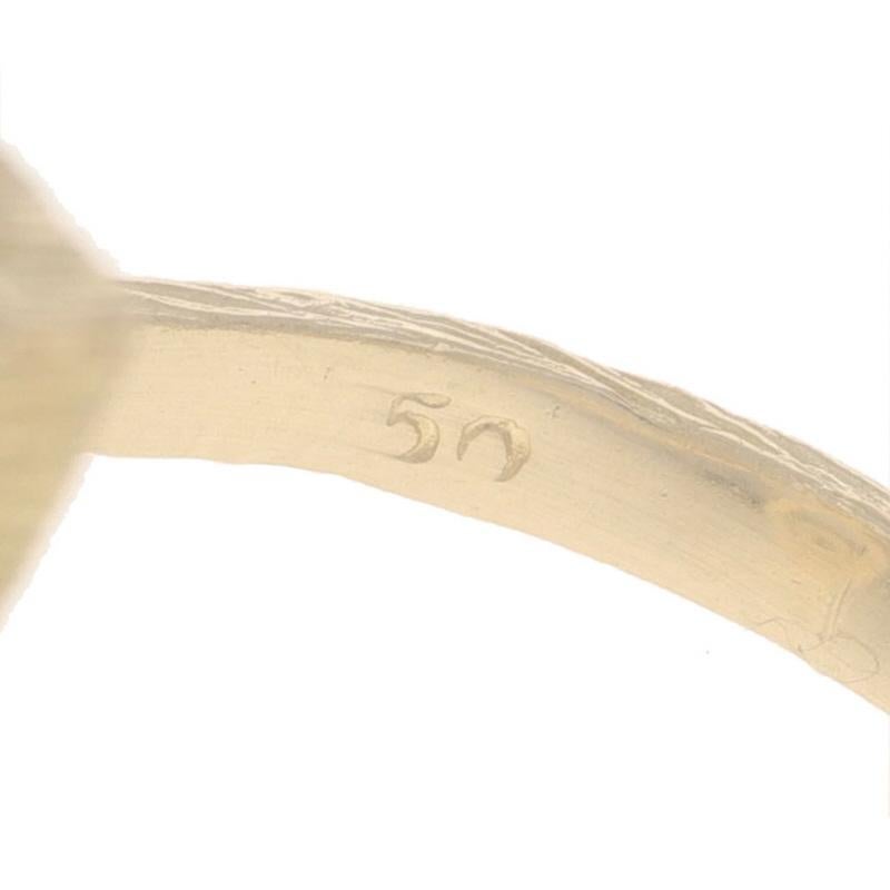 Bague Ahnk en or jaune 14k diamant unique vie éternelle en vente 3