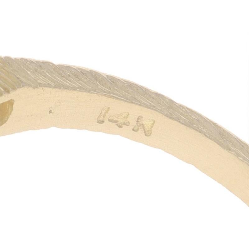 Bague Ahnk en or jaune 14k diamant unique vie éternelle en vente 4
