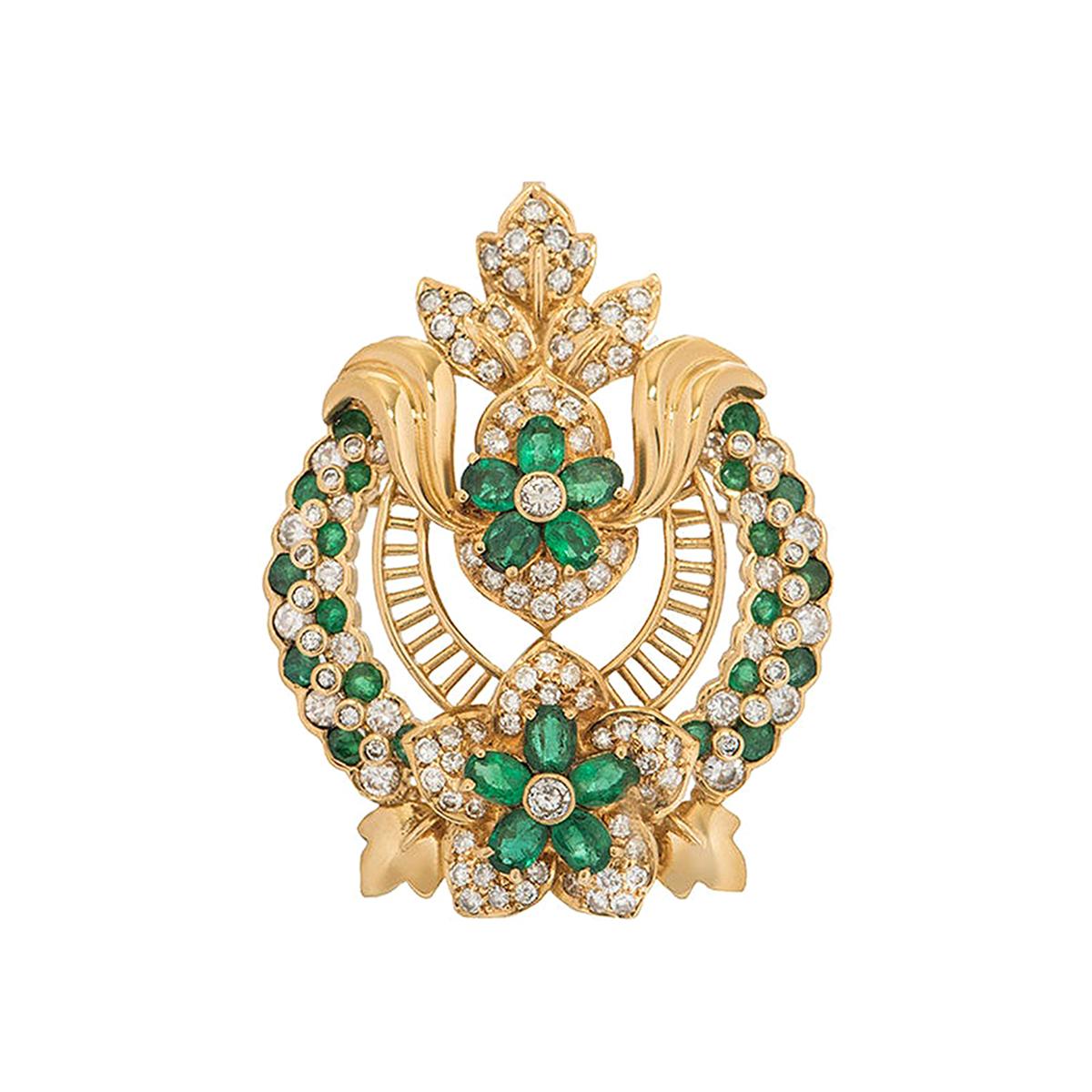Antique Emerald Brooches 617 For Sale at 1stdibs