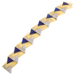 Lapis Lazuli and Diamond Bracelet