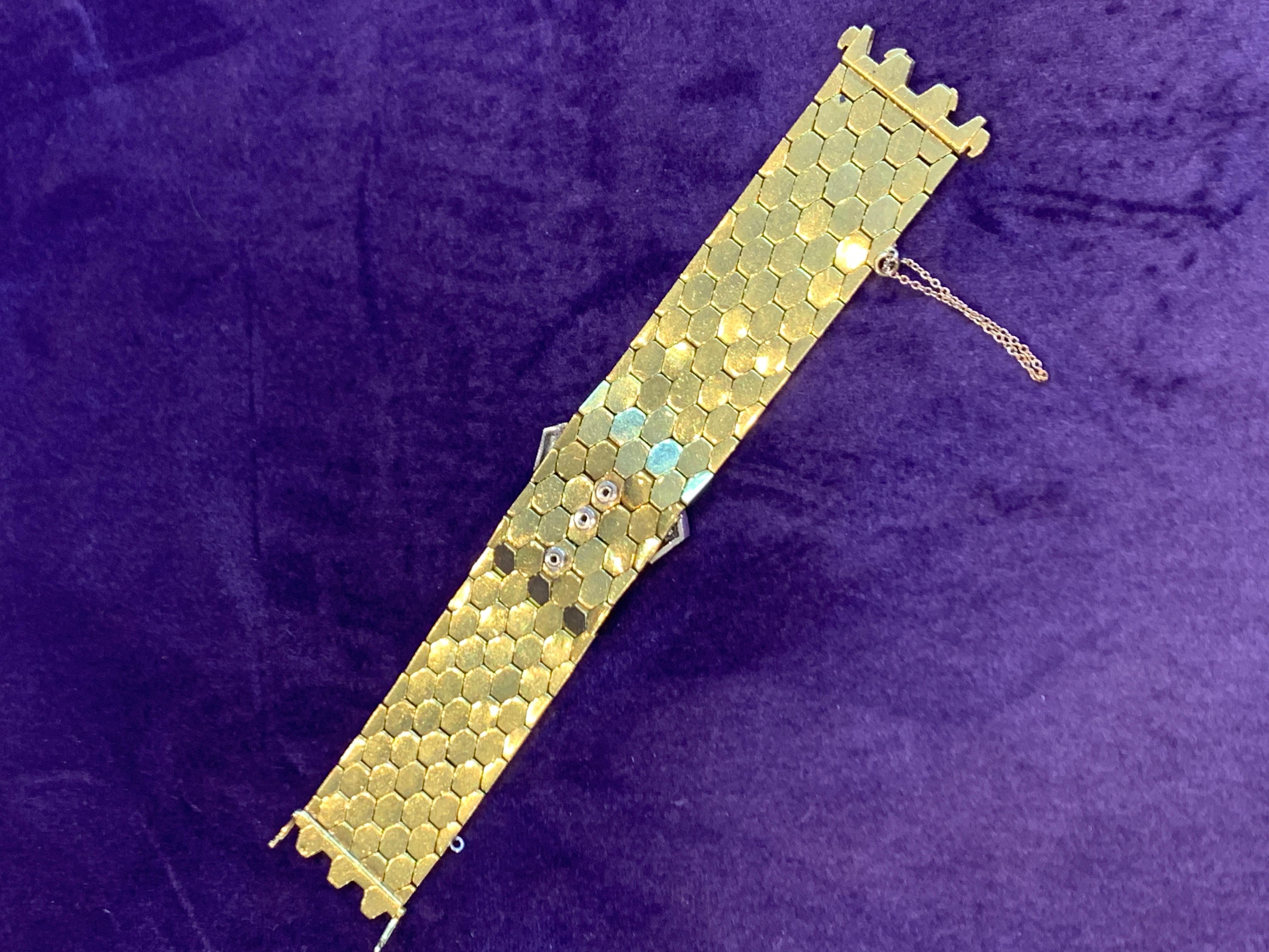 Yellow Gold Diamond and Ruby Buckle Bracelet 2