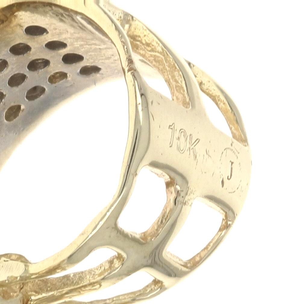 Pendentif Hieroglyph bague « Life Faith » en or jaune 14 carats avec diamants et un seul diamant de 2,00 carats Excellent état - En vente à Greensboro, NC
