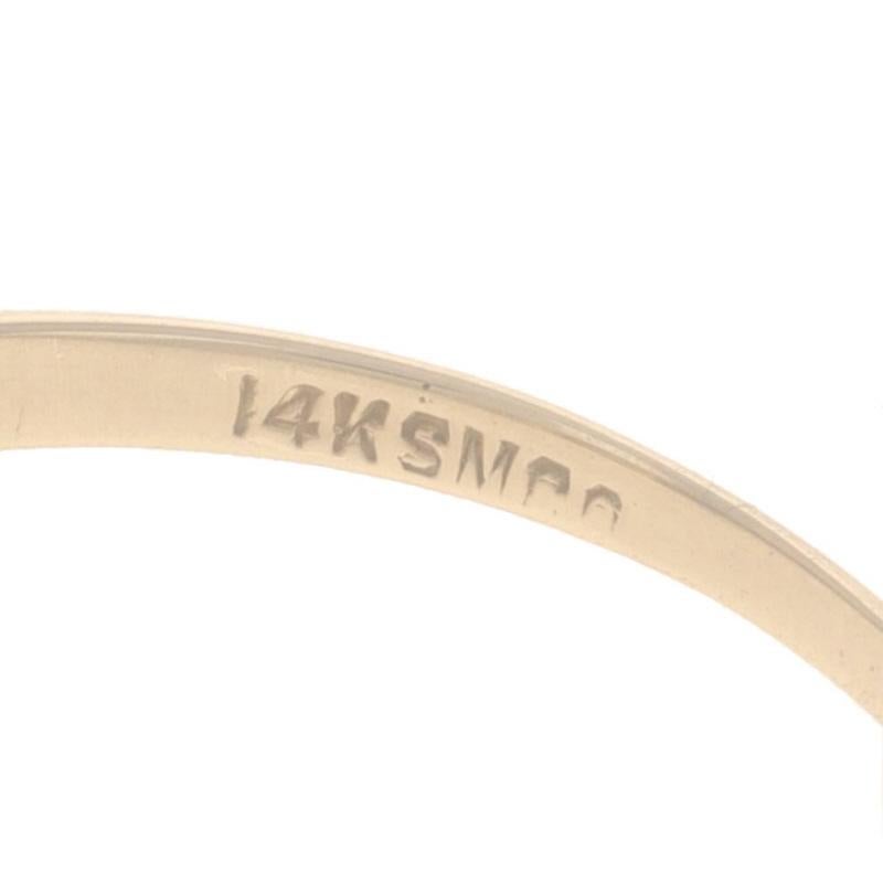 Anello di fidanzamento Art Deco con diamante in oro giallo 14k europeo .16ctw in vendita 2