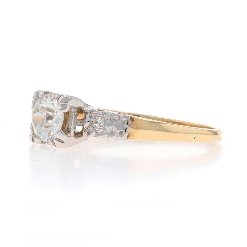 Yellow Gold Diamond Art Deco Engagement Ring 6 1/2