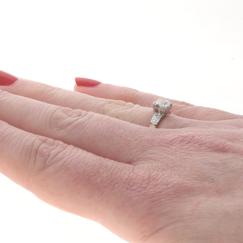 Women's Yellow Gold Diamond Art Deco Engagement Ring 6 1/2