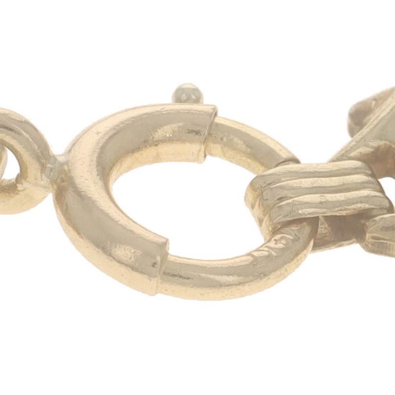 Yellow Gold Diamond Art Deco Link Bracelet 7 1/2