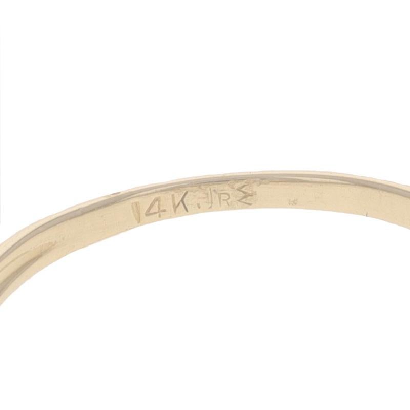 Bague de fiançailles solitaire Art Deco en or jaune - 14k Euro .22ct Vintage en vente 1