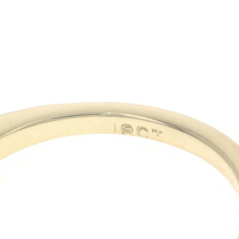 Yellow Gold Diamond Art Deco Wedding Band - 18k Single Cut .18ctw Vintage Ring For Sale 3
