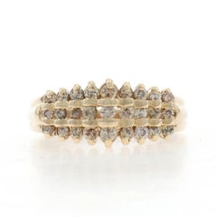 Yellow Gold Diamond Band - 10k Round Brilliant 1.10ctw Ring