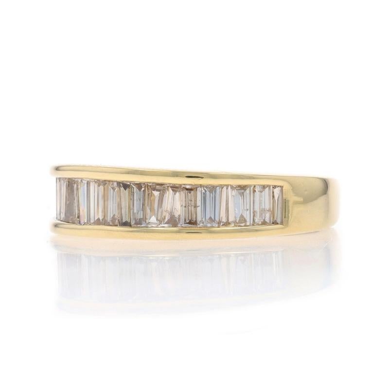 Yellow Gold Diamond Band - 14k Baguette 1.00ctw Channel Set Wedding Ring Sz 7 In Excellent Condition For Sale In Greensboro, NC