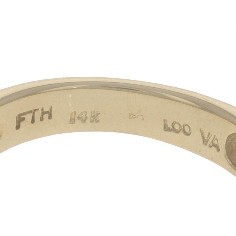 Yellow Gold Diamond Band - 14k Baguette 1.00ctw Channel Set Wedding Ring Sz 7 For Sale 2