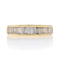 Anillo de diamantes de oro amarillo - 14k Baguette 1.00ctw Channel Set Wedding Ring Sz 7