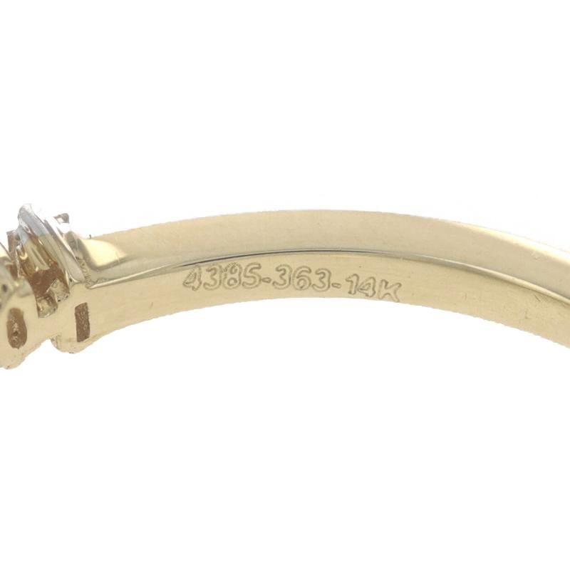 Women's Yellow Gold Diamond Band - 14k Baguette .29ctw Wedding Ring For Sale