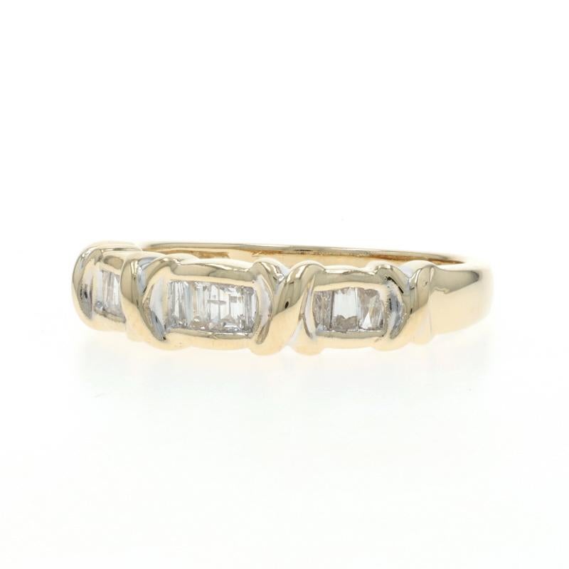 Gelbgold Diamantband - 14k Baguette .50ctw Ehering im Zustand „Hervorragend“ im Angebot in Greensboro, NC