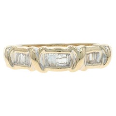 Anneau en or jaune avec diamant - 14k Baguette .50ctw Wedding Ring