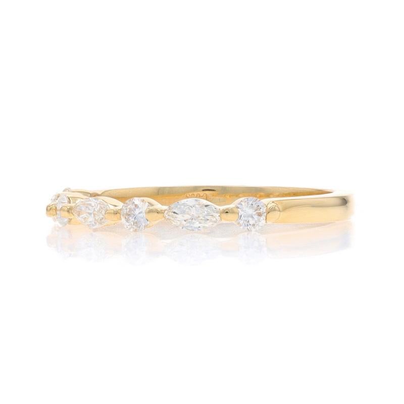 Anillo de Diamantes de Oro Amarillo - Alianza Marquesa 14k .47ctw en Nuevo estado para la venta en Greensboro, NC