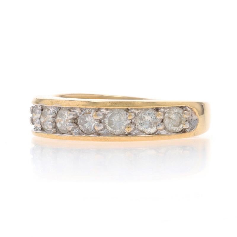 Bague en or jaune 14k avec diamant rond brillant 1.00ctw Excellent état - En vente à Greensboro, NC