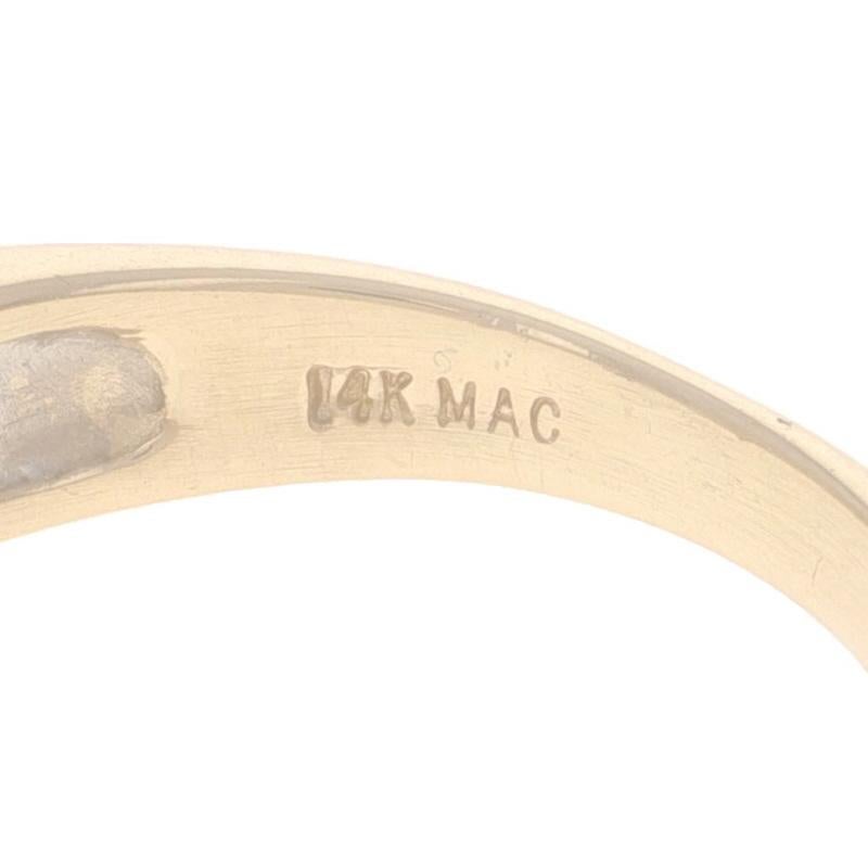 Bague en or jaune 14k avec diamant rond brillant 1.00ctw en vente 2