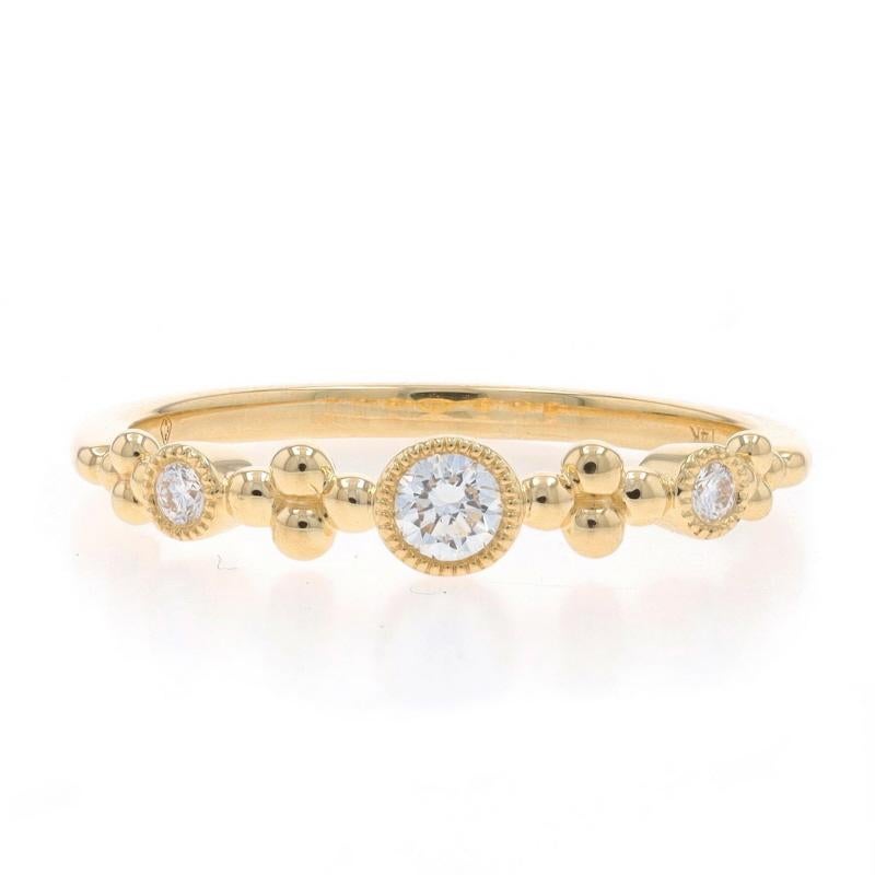 Größe: Bitte kontaktieren Sie uns für Informationen zu den Größen.

Metallgehalt: 14k Gelbgold

Informationen zu Stein
Natürliche Diamanten
Karat(e): .15ctw
Schliff: Runder Brillant
Farbe: G
Reinheit: VS2 - SI1

Karat gesamt: .15ctw

Stil: Solitär