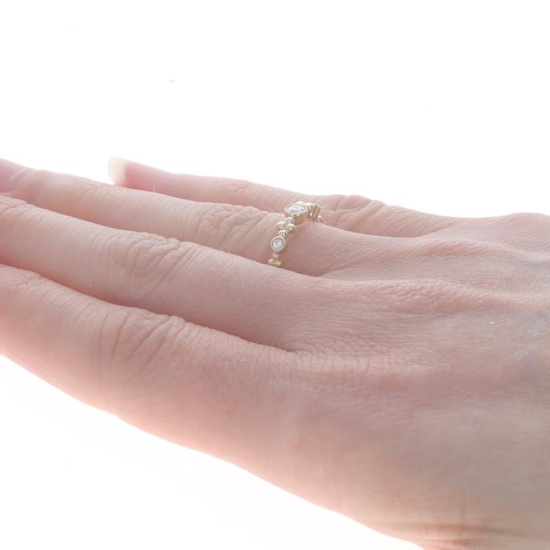 Gelbgold Diamantband - 14k Runde Brillant .15ctw Quatrefoil Ring Damen