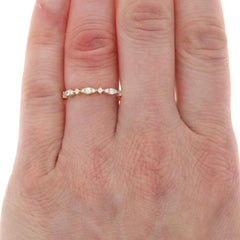 Yellow Gold Diamond Band - 14k Round Brilliant .22ctw Wedding Ring