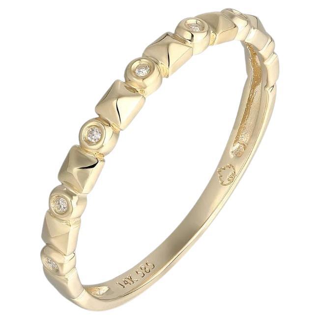Yellow Gold Diamond Band For Sale