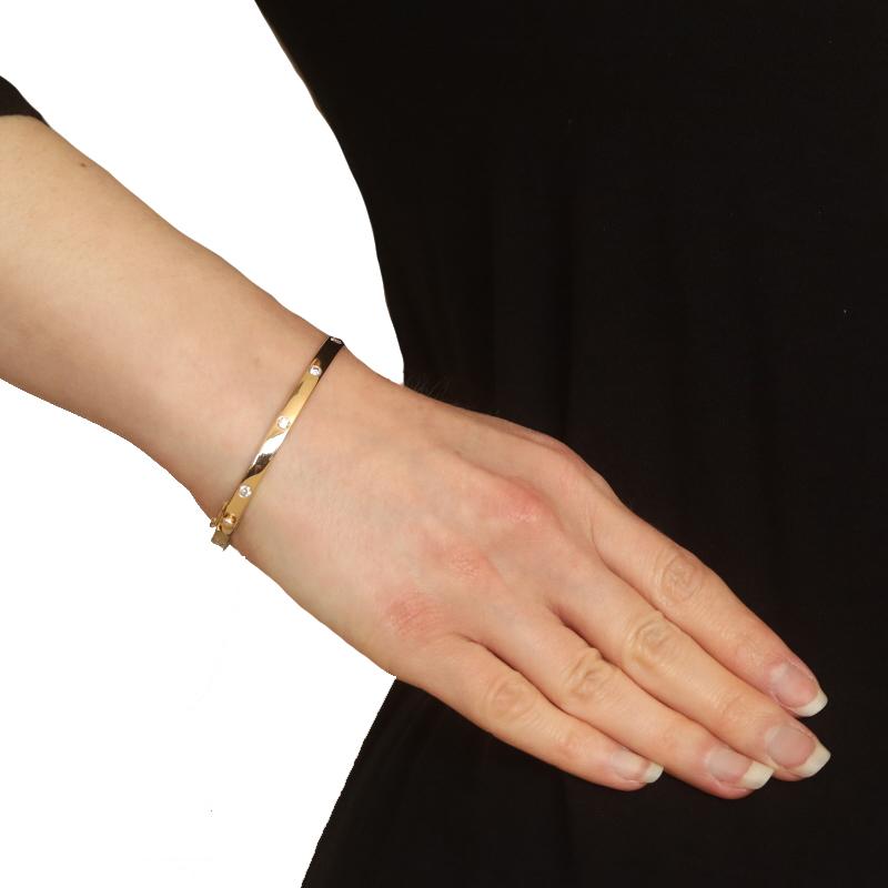 Gelbgold Diamant-Armreif 6 1/2