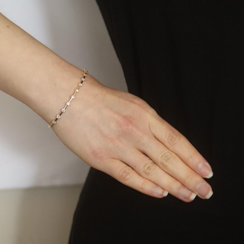 Gelbgold Diamant-Armreif 6 1/2