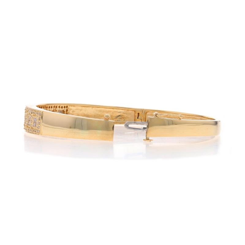 Bracelet en or jaune avec diamants - 14k Rnd & Princesse 2.00ctw Milgrain Pour femmes en vente