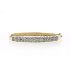 Gelbgold Diamant-Armreif 6 3/4" - 14k Rund Brillant 2,25ctw