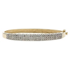 Gelbgold Diamant-Armreif 6 3/4" - 14k Rund Brillant 2,25ctw