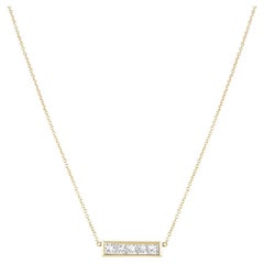 Collana a barre di diamanti in oro giallo da 1,00 carati