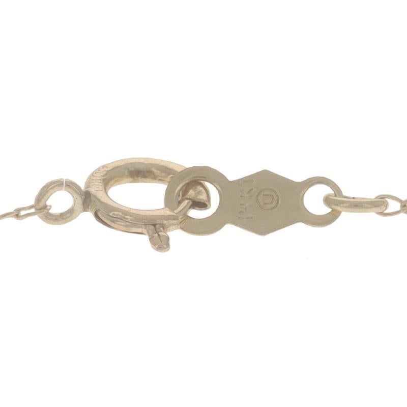 Gelbgold Diamant-Glocken-Anhänger-Halskette 16 1/2