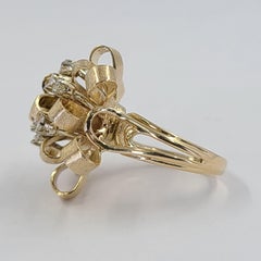 Yellow Gold Diamond Bow Ring