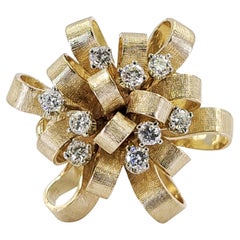 Yellow Gold Diamond Bow Ring
